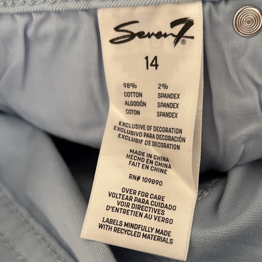 Seven7 Women's Soft Blue Skinny Jeans - Picture 6 of 6